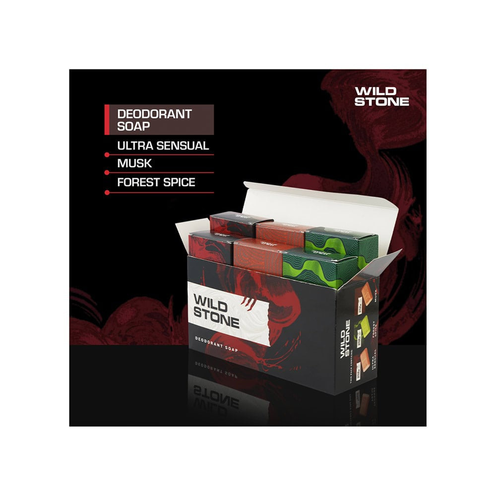 Wild Stone Deodorant Soap : 6 x 100 g