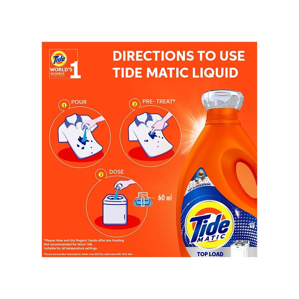Tide Matic Top Load Liquid Detergent : 850 ml