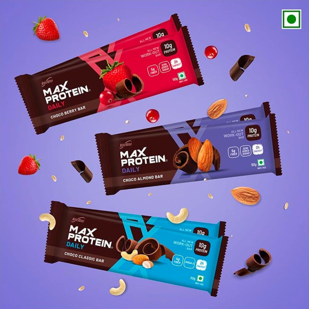 RiteBite Max Protein Daily Protein Bar (Assorted) : 1 pack (6 x 50 g)