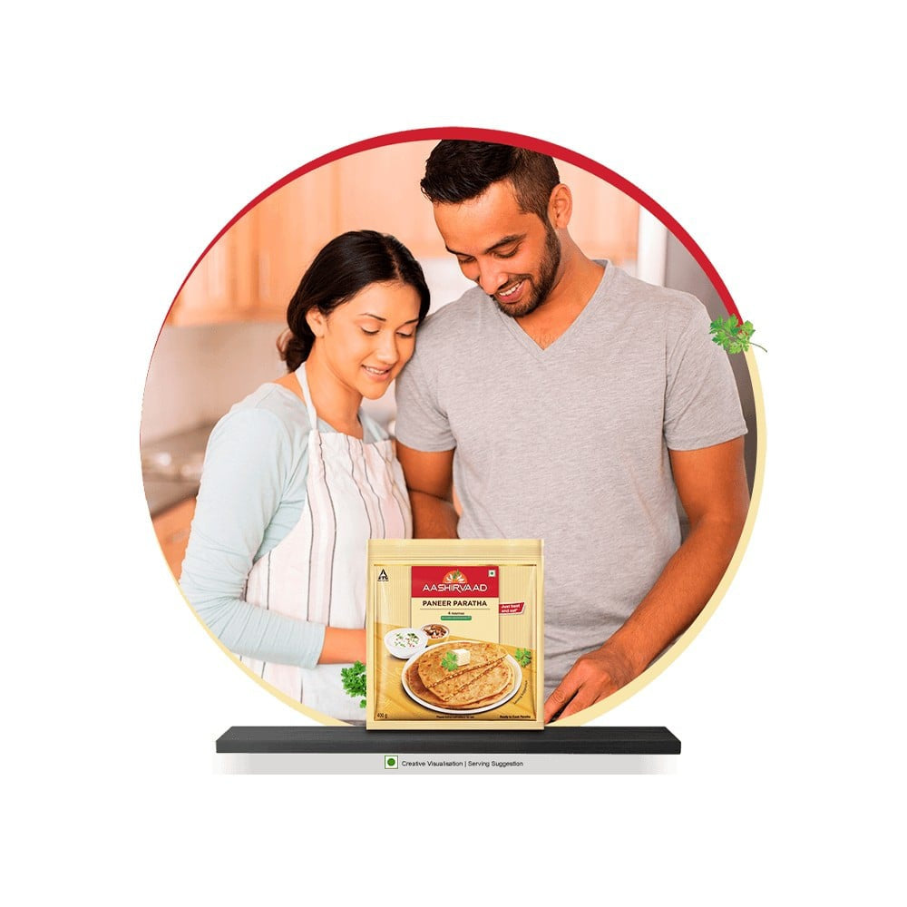 Aashirvaad Paneer Paratha (Heat & Eat) : 400 g (4 pieces)
