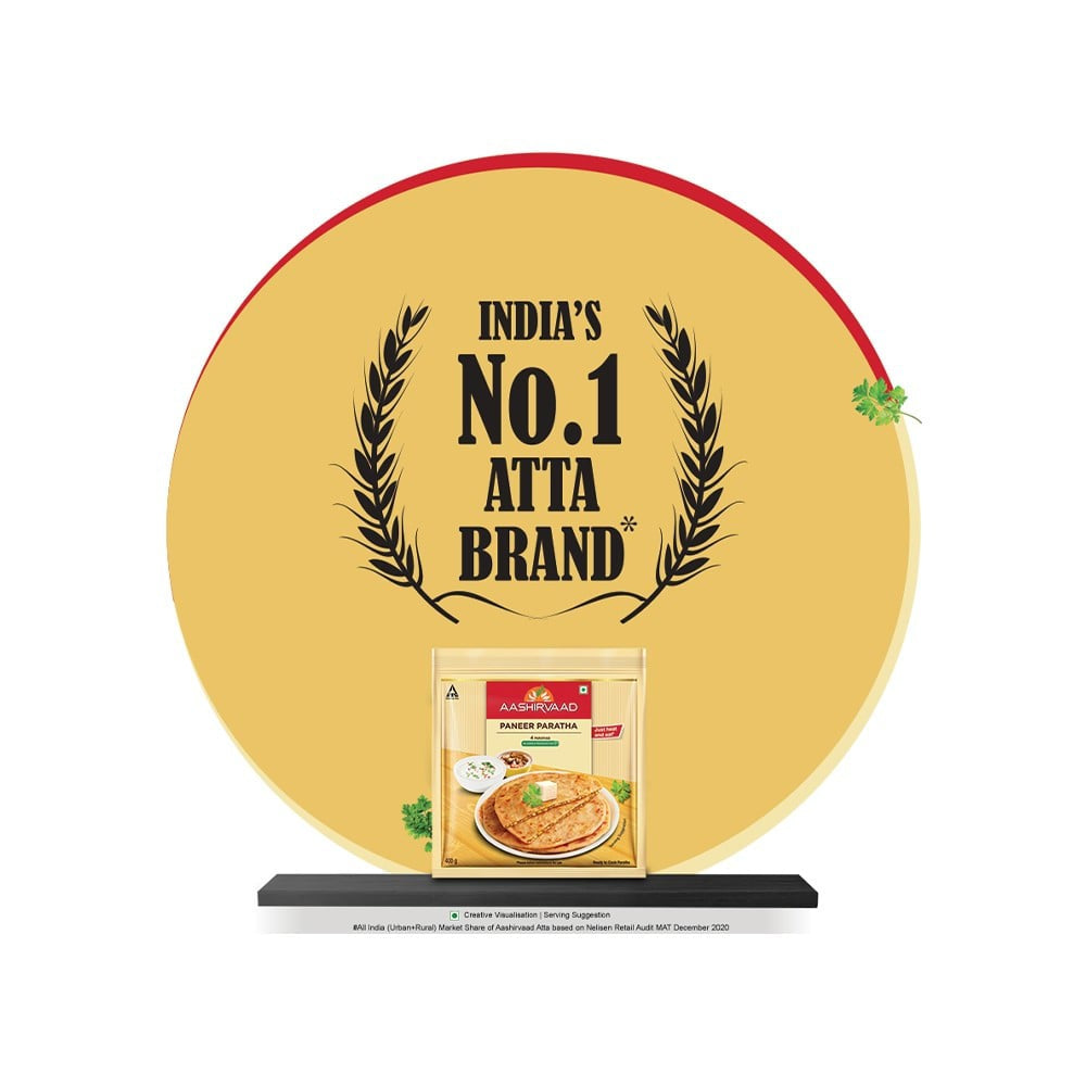 Aashirvaad Paneer Paratha (Heat & Eat) : 400 g (4 pieces)