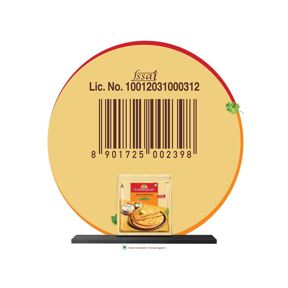 Aashirvaad Aloo Paratha (Heat & Eat) : 400 g (4 pieces)