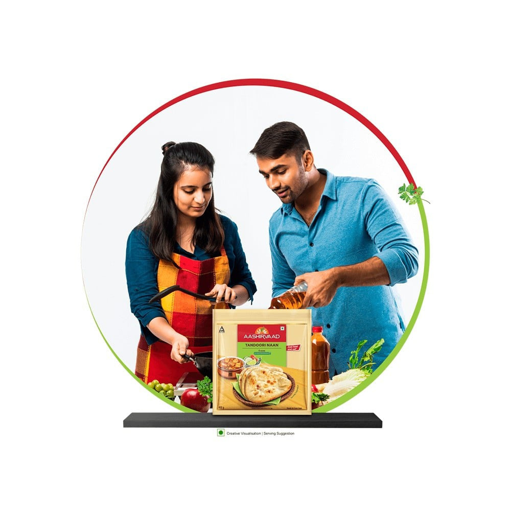 Aashirvaad Tandoori Naan (Heat & Eat) : 400 g (5 pieces)