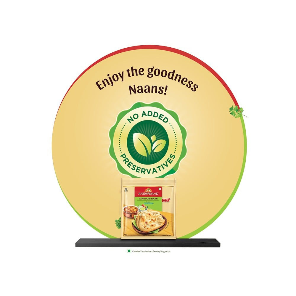 Aashirvaad Tandoori Naan (Heat & Eat) : 400 g (5 pieces)