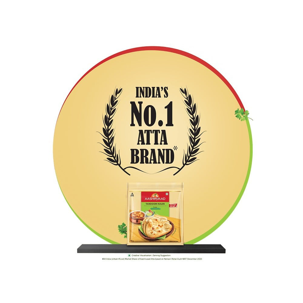 Aashirvaad Tandoori Naan (Heat & Eat) : 400 g (5 pieces)