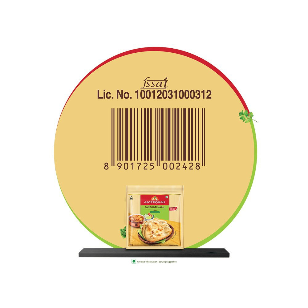 Aashirvaad Tandoori Naan (Heat & Eat) : 400 g (5 pieces)