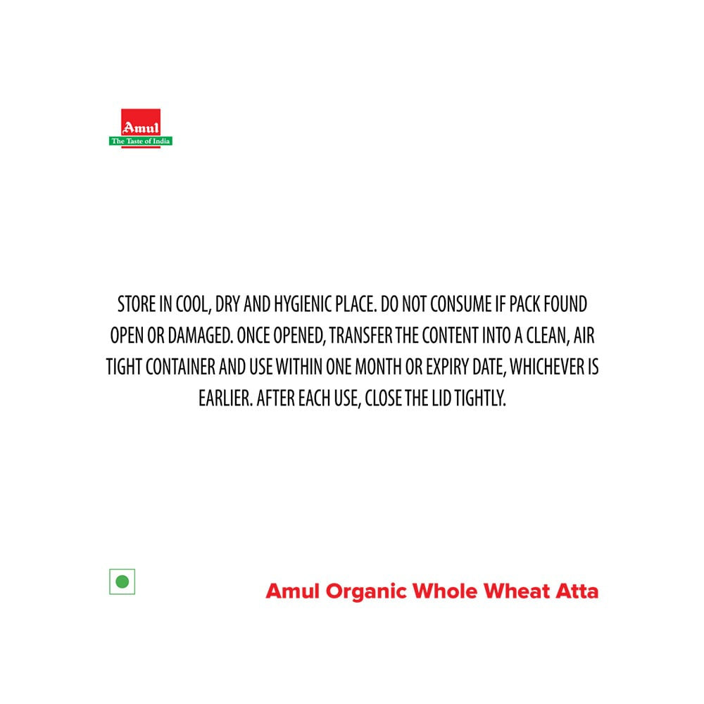 Amul Organic Atta (Whole Wheat) : 1 kg