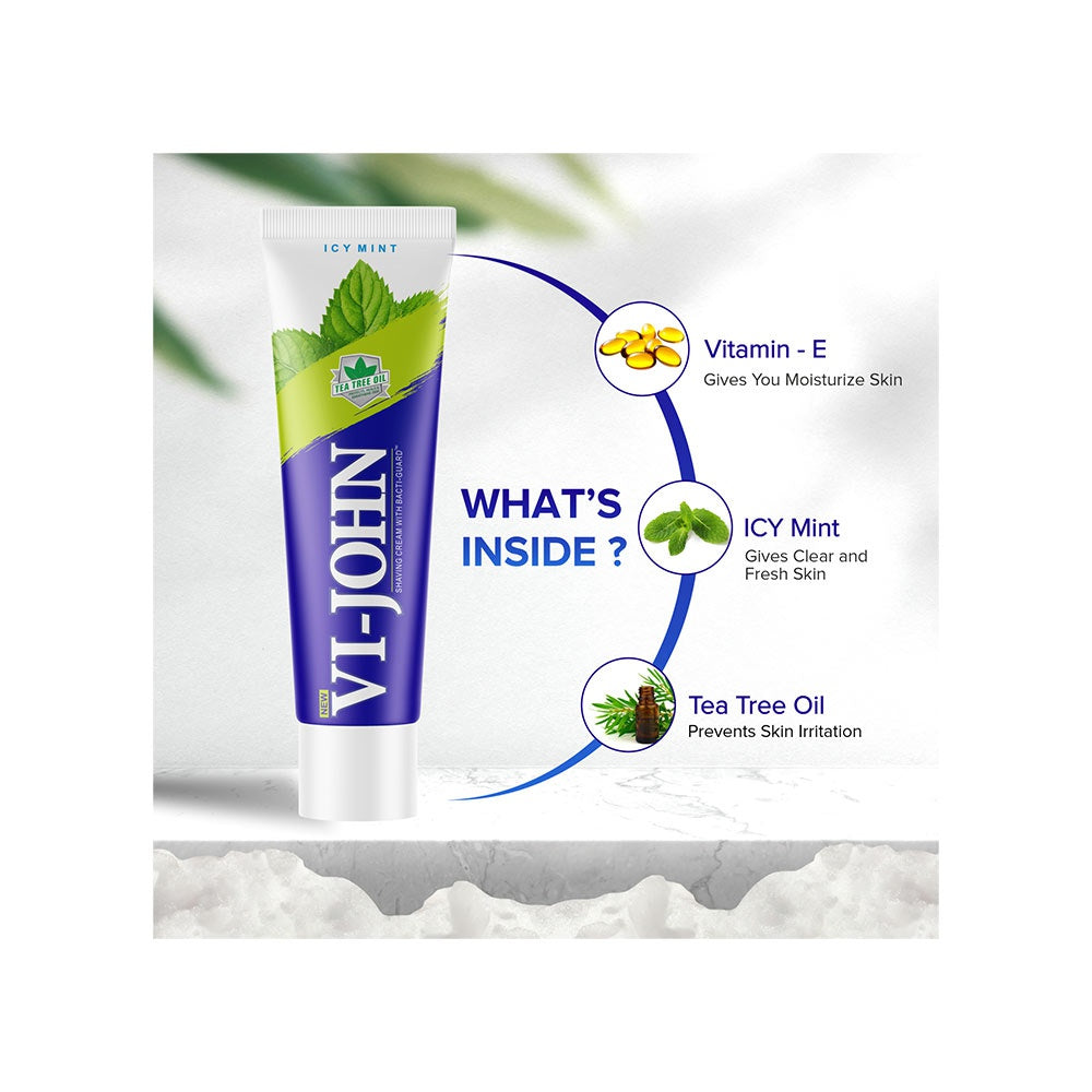 Vi-John Icy Mint Shaving Cream : 125 g