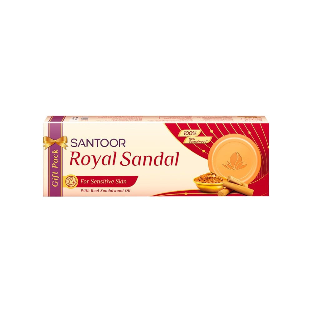 Santoor Royal Sandal Soap (with Real Sandalwood) : 3 x 150 g