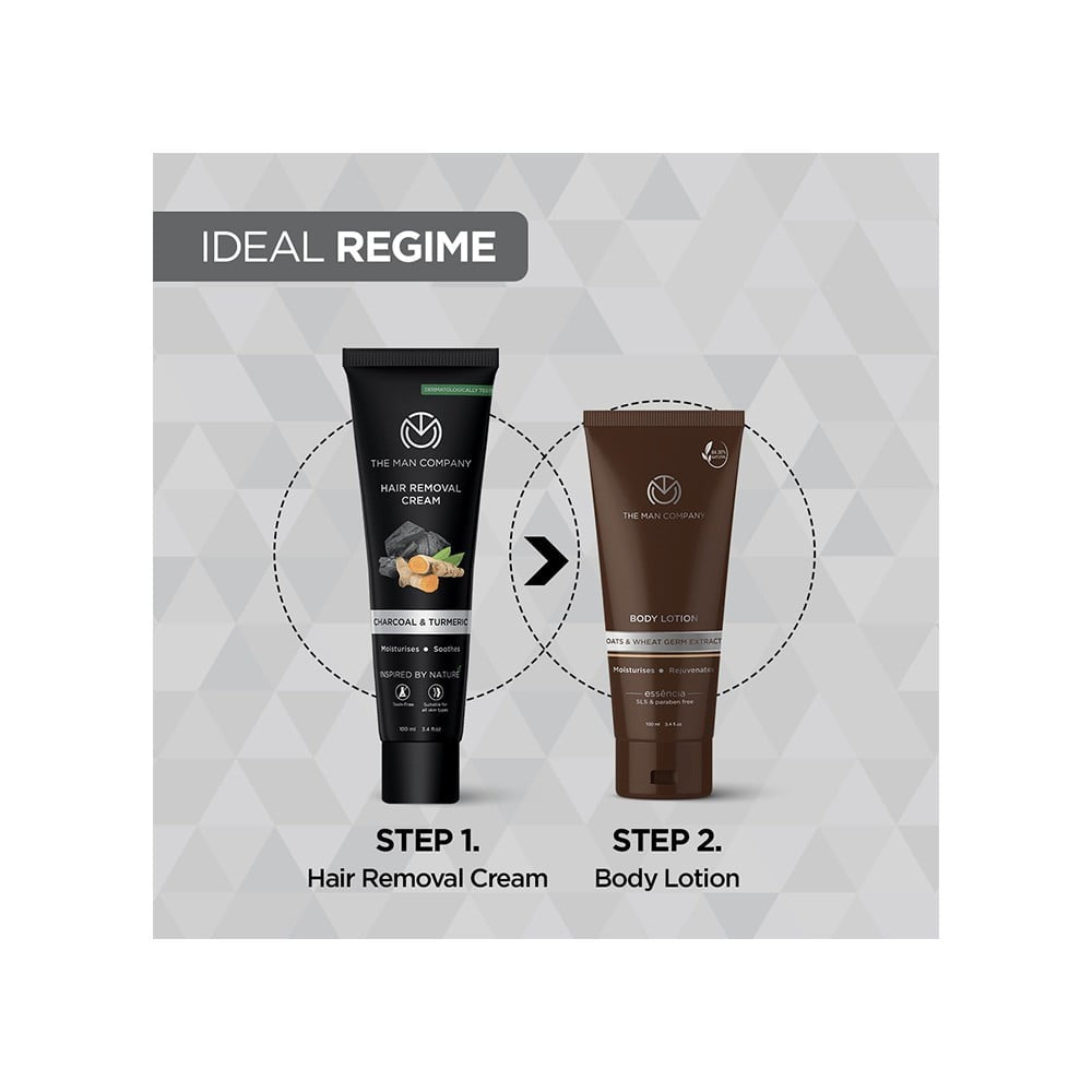 The Man Company Men's Hair Removal Cream (Charcoal & Turmeric) : 100 ml