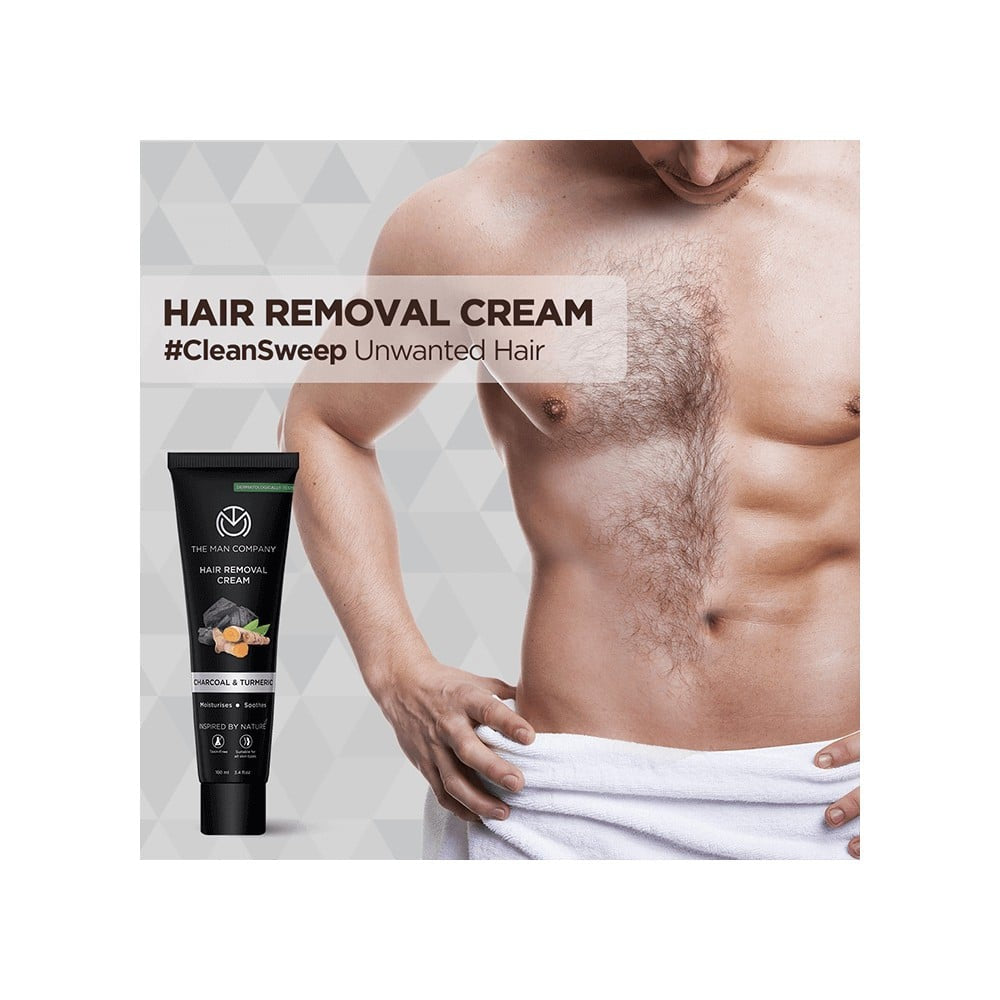 The Man Company Men's Hair Removal Cream (Charcoal & Turmeric) : 100 ml