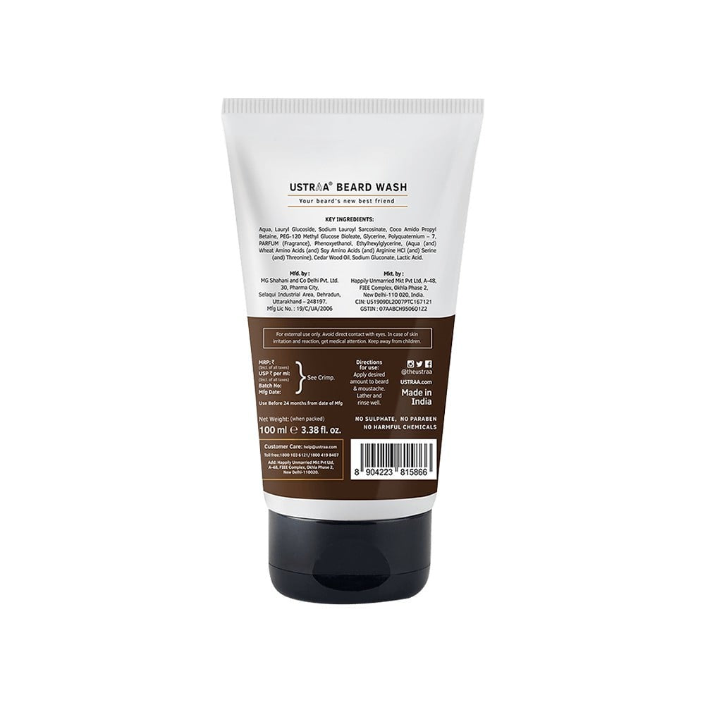 Ustraa Beard Wash (Woody) : 100 ml