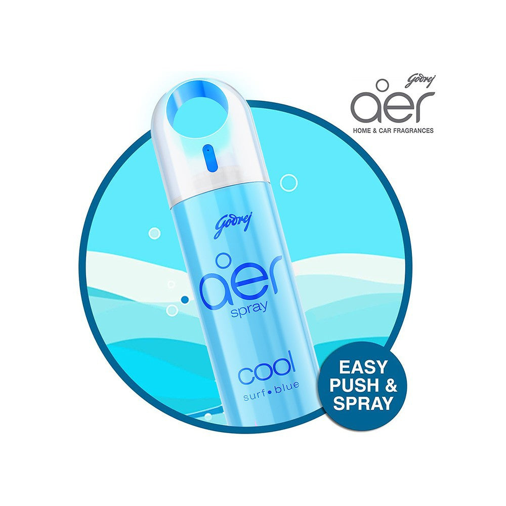 Godrej Aer Cool Surf Blue Room Freshener + Godrej Aer Morning Misty Meadows Air Freshener Combo : 220 ml + 220 ml