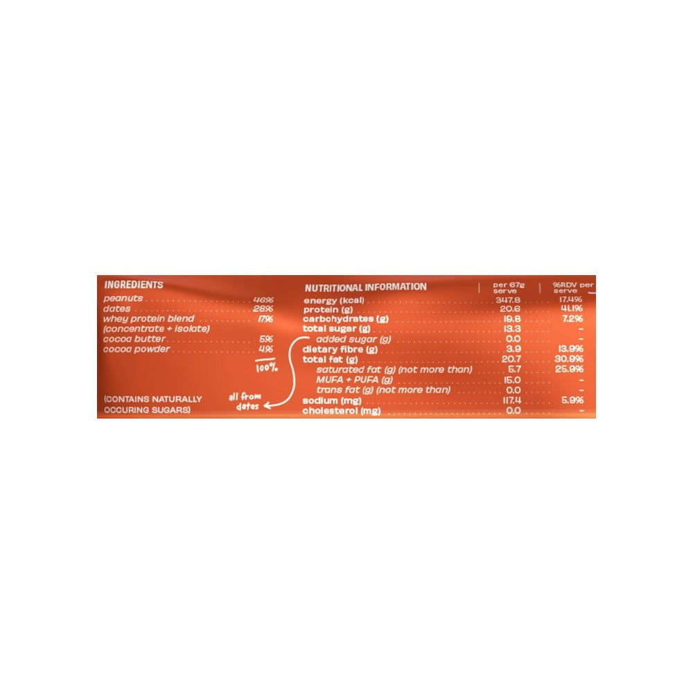 The Whole Truth 20 g Protein Bar - Peanut Cocoa : 67 g