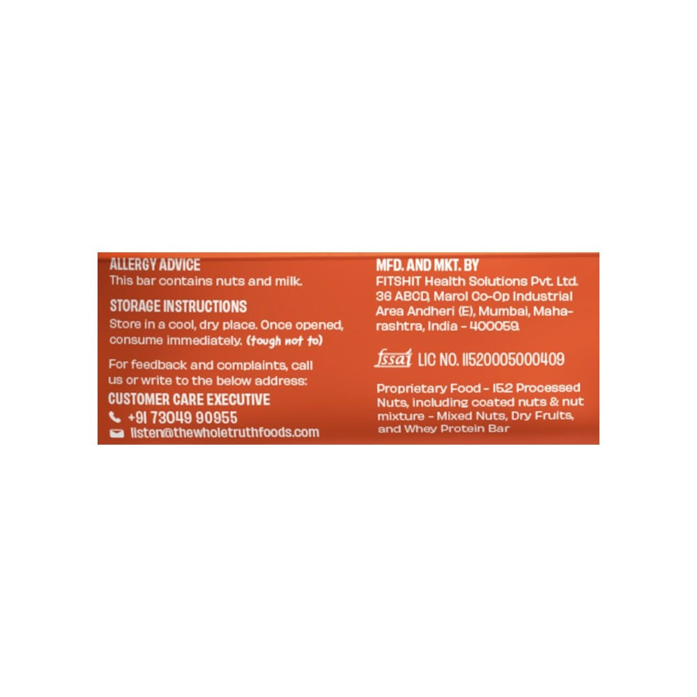 The Whole Truth 20 g Protein Bar - Peanut Cocoa : 67 g