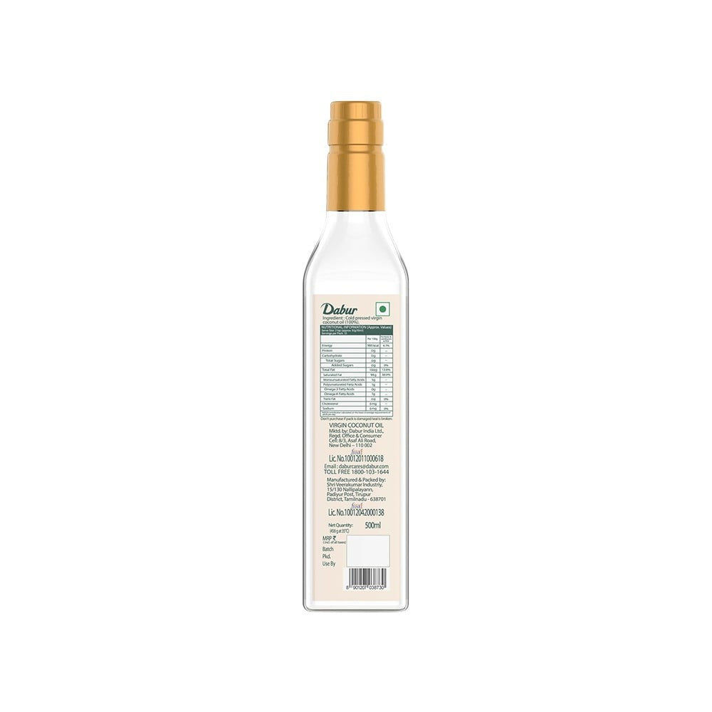 Dabur Virgin Coconut Oil : 500 ml
