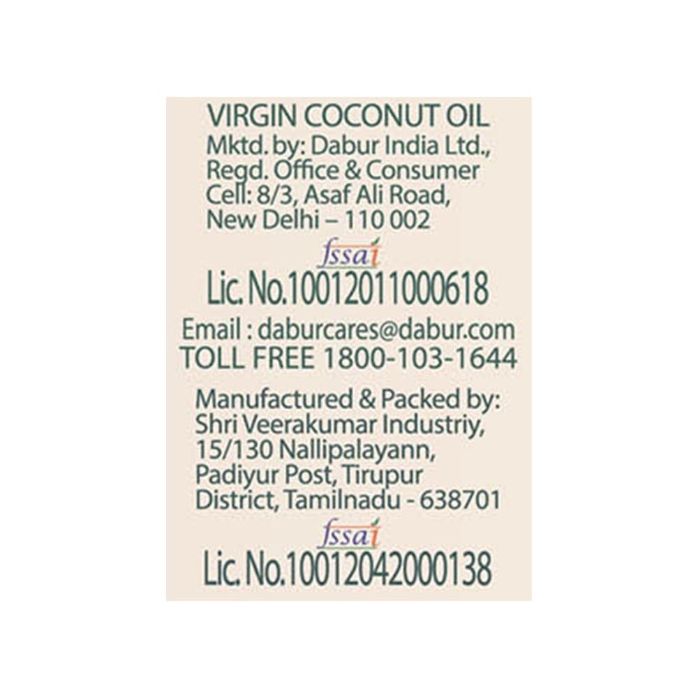 Dabur Virgin Coconut Oil : 500 ml