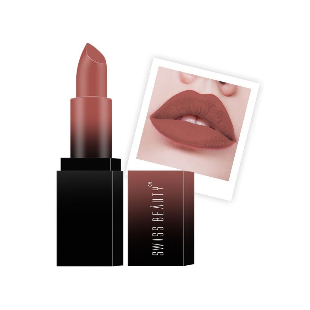 Swiss Beauty HD Matte Lipstick (Cute Nude) : 3.5 g