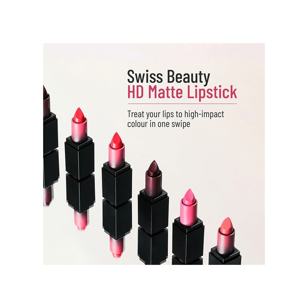 Swiss Beauty HD Matte Lipstick (Brandy Harrington) : 3.5 g