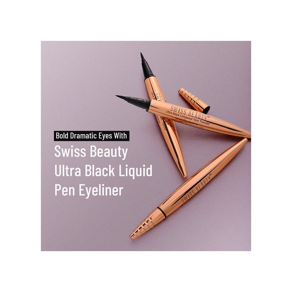 Swiss Beauty Liquid Pen Eyeliner (Black) : 0.8 ml