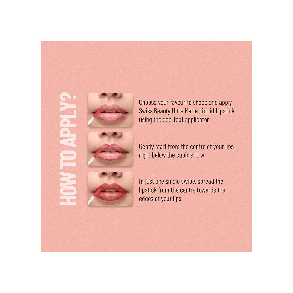 Swiss Beauty Ultra Smooth Matte Liquid Lipstick (Cookie) : 6 ml