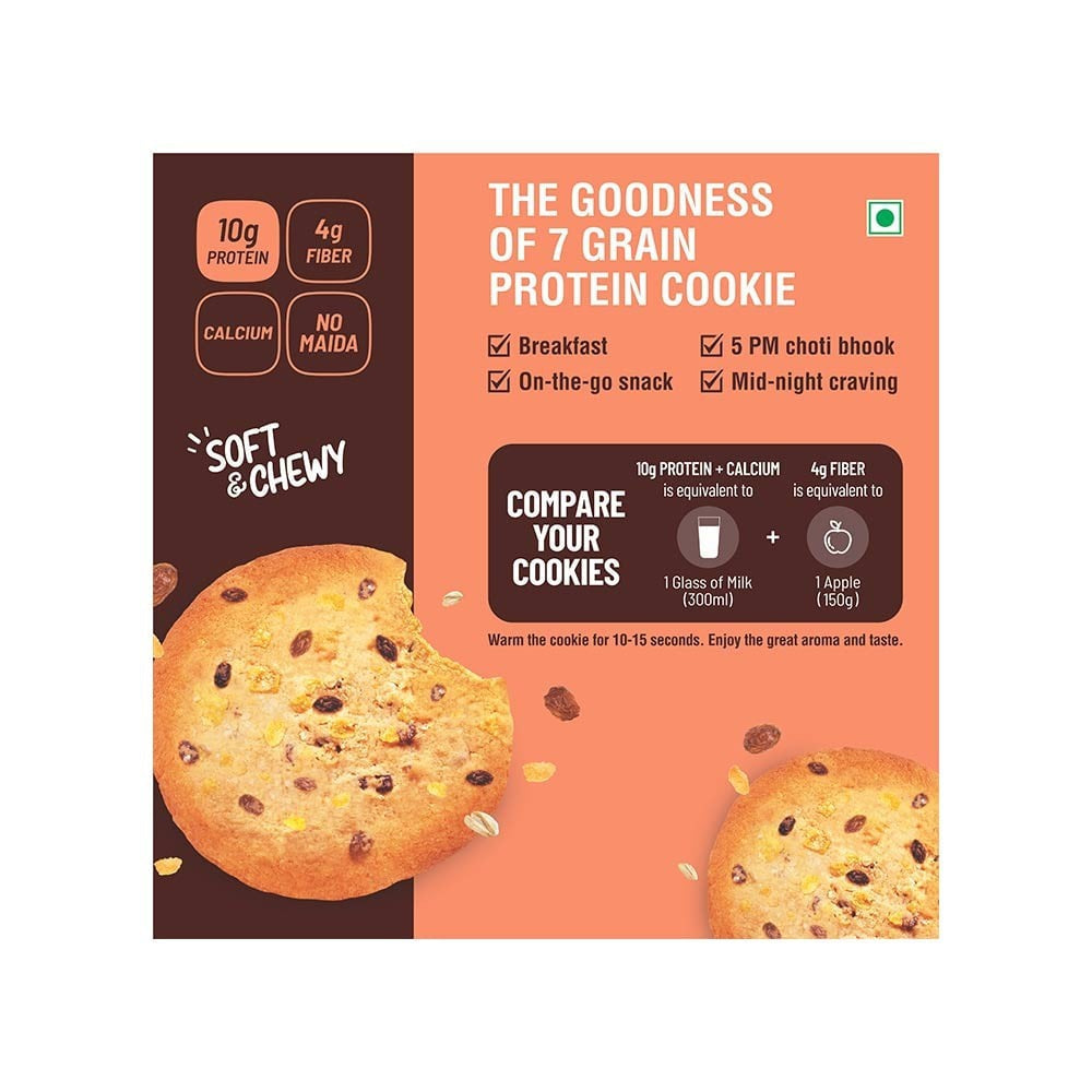 RiteBite Max Protein Daily Choco Berry Protein Bar + RiteBite Max Protein Oats & Raisins Cookies Combo : 55 g + 50 g