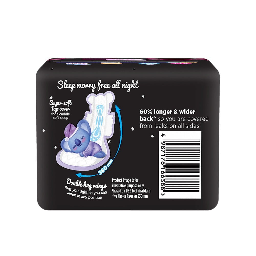 Whisper Bindazzz Nights Koala Soft Sanitary Pads : 10 pieces