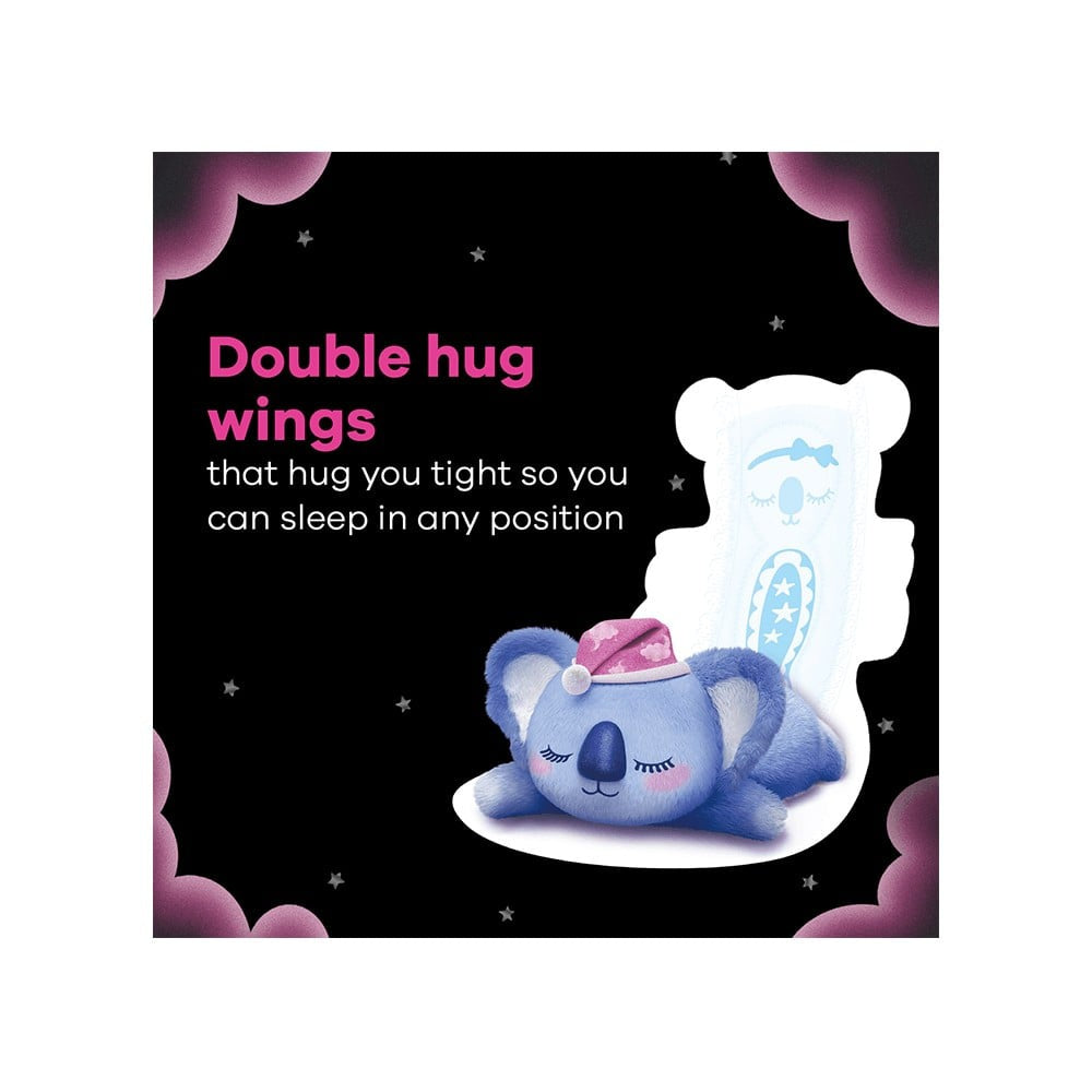 Whisper Bindazzz Nights Koala Soft Sanitary Pads : 10 pieces