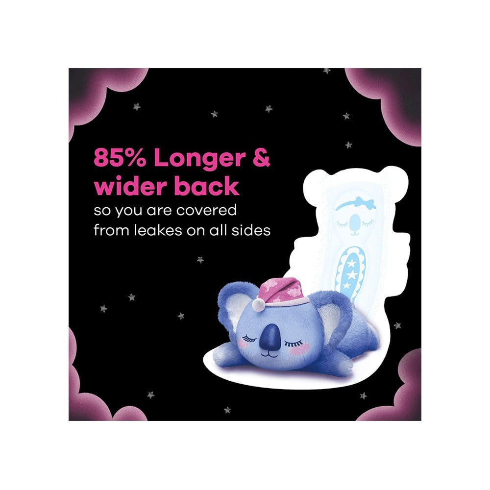 Whisper Bindazzz Nights Koala Soft Sanitary Pads : 10 pieces