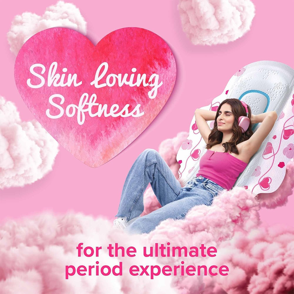 Whisper Ultra Soft Air Fresh Pores Sanitary Pads : 15 pieces