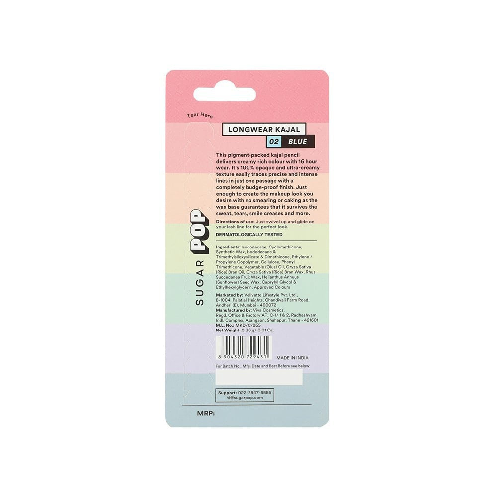 SUGAR POP Longwear Kajal (Blue 02) : 0.3 g