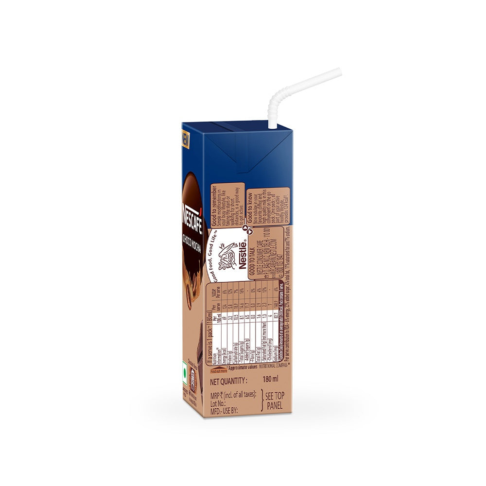Nescafe Ready to Drink Choco Mocha Flavoured Milk - Pack of 2 : 2 x 180 ml