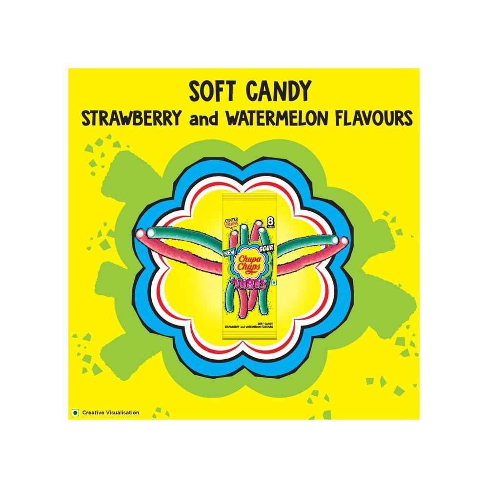 Chupa Chups Strawberry And Watermelon Soft Candy : 80 g