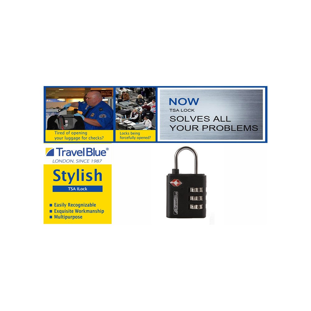 Travel Blue Combination Lock (Black) : 1 pack