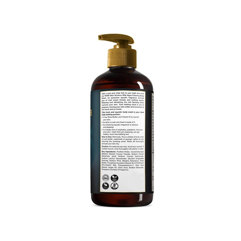 Wow Skin Science Wild Aqua Foaming Body Wash : 500 ml