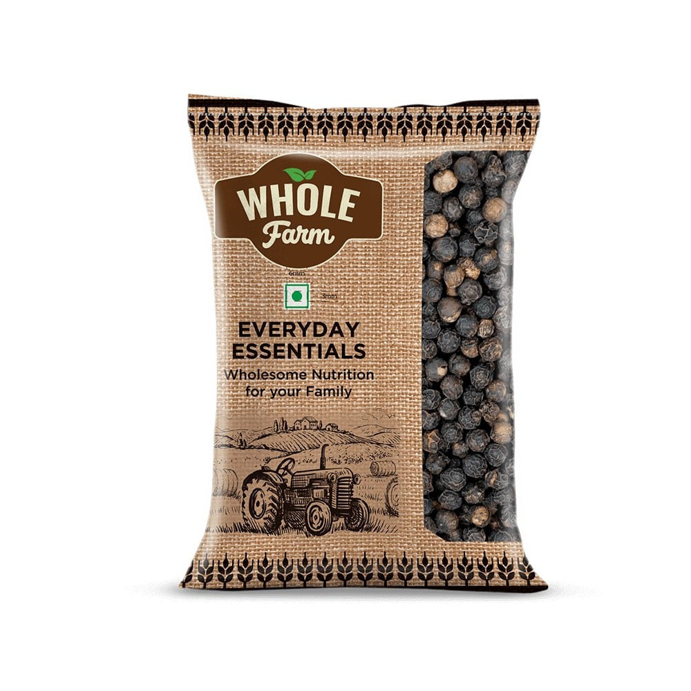 Whole Farm Premium Peppercorns / Kali Mirch : 50 g