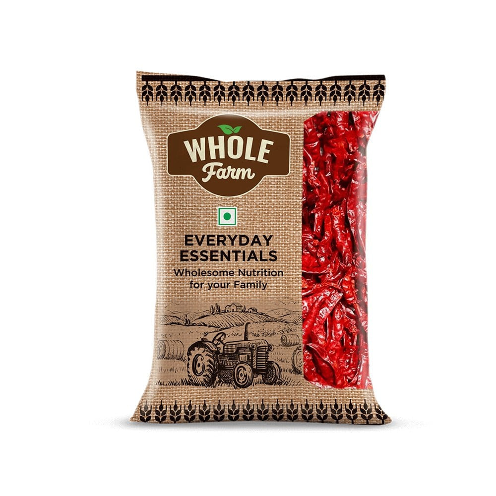 Whole Farm Premium Kashmiri Red Chilli Whole : 50 g