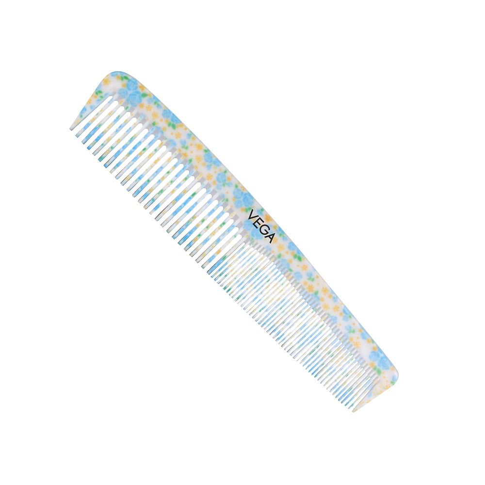 Vega Tulip Grooming Hair Comb (Blue, White) : 1 piece