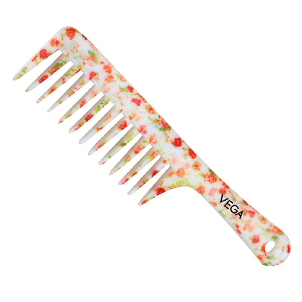 Vega Floral Shampoo Hair Comb (Large) (Multicolour) : 1 piece