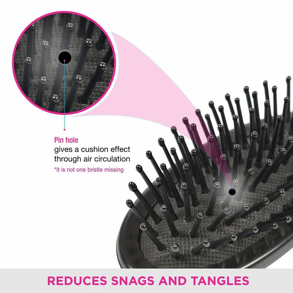 Vega Compact Hair Brush (Black) : 1 piece
