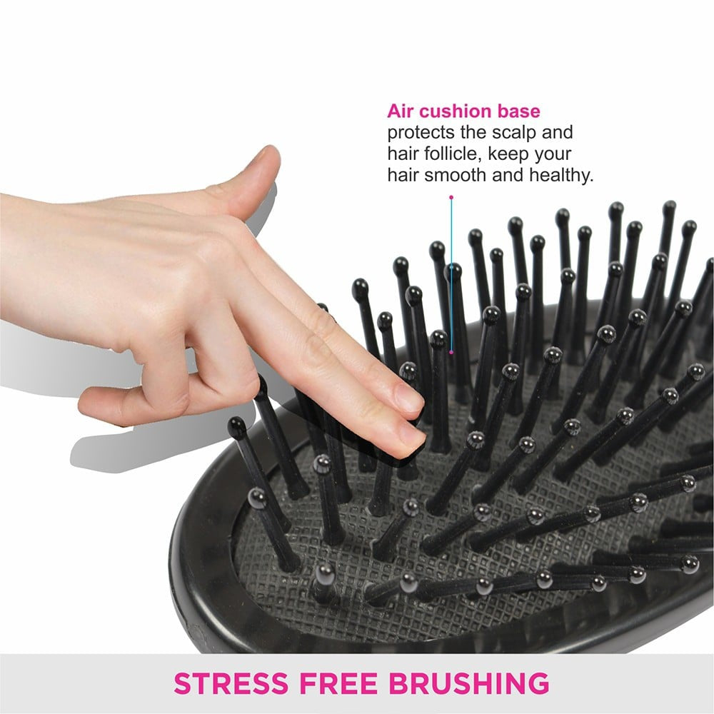 Vega Compact Hair Brush (Black) : 1 piece