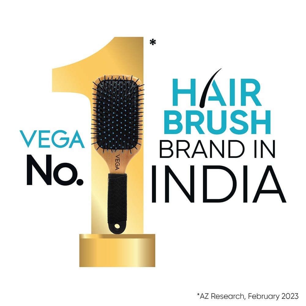 Vega Compact Hair Brush (Black) : 1 piece