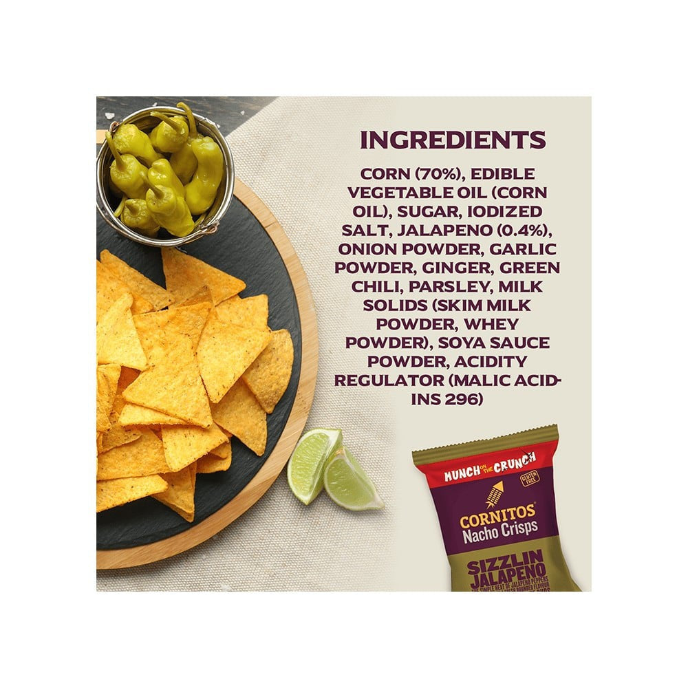 Cornitos Sizzlin Jalapeno Nachos - Pack of 2 : 2 x 75 g