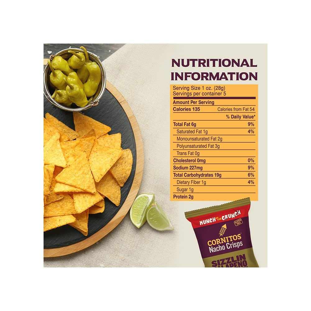 Cornitos Sizzlin Jalapeno Nachos - Pack of 2 : 2 x 75 g