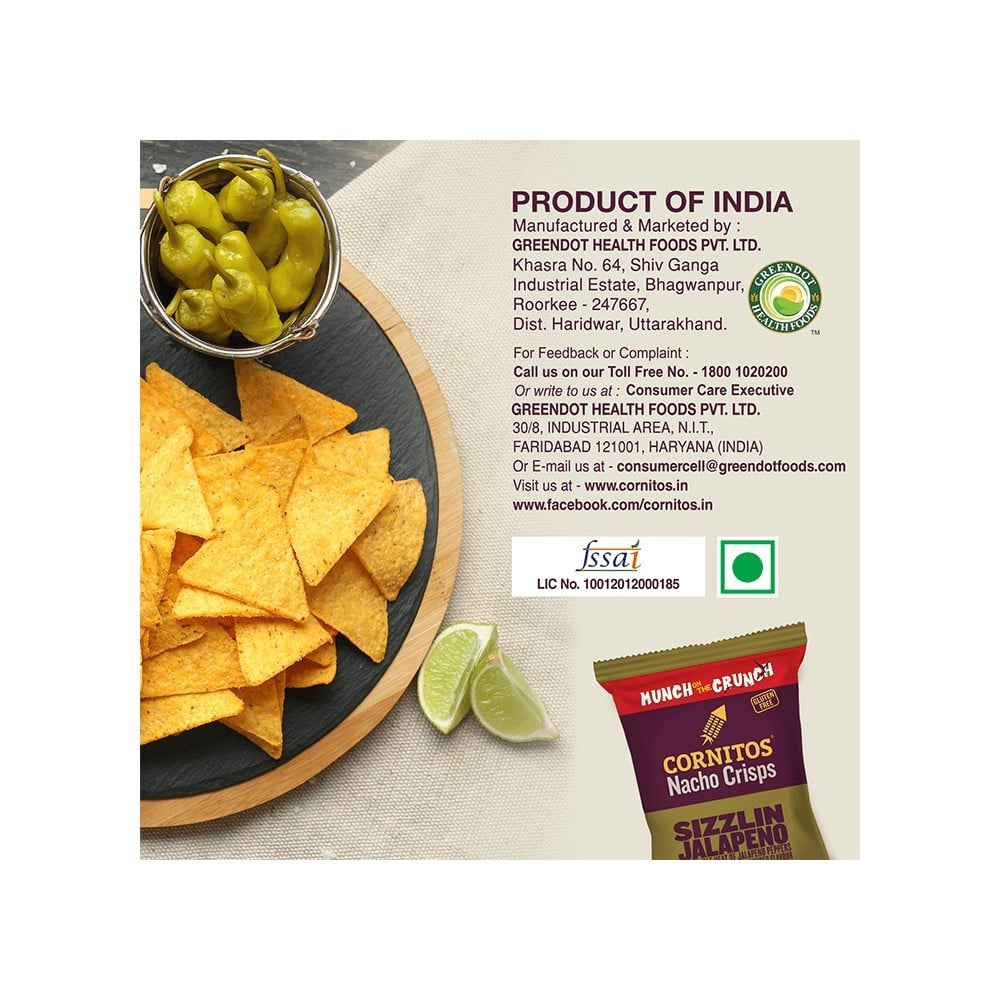Cornitos Sizzlin Jalapeno Nachos - Pack of 2 : 2 x 75 g