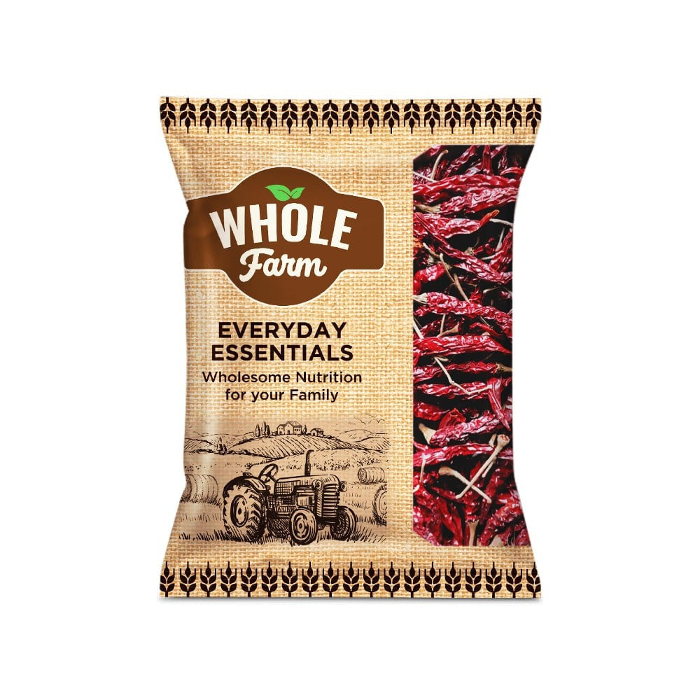 Whole Farm Premium Kashmiri Red Chilli Whole : 100 g