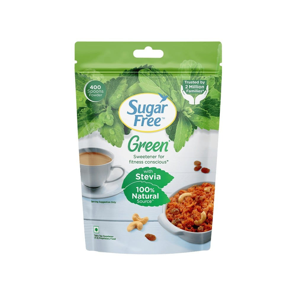 Sugar Free Green 100% Natural Stevia Sweetener : 400 g