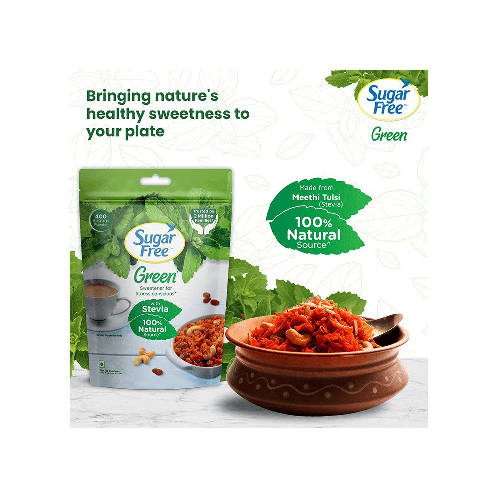 Sugar Free Green 100% Natural Stevia Sweetener : 400 g