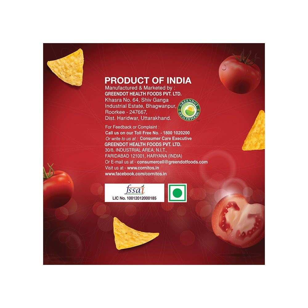 Cornitos Tomato Mexicana Nachos Crisps - Pack of 2 : 2 x 150 g