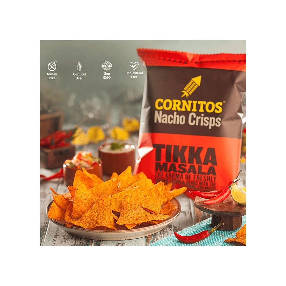 Cornitos Tikka Masala Nachos - Pack of 3 : 3 x 150 g